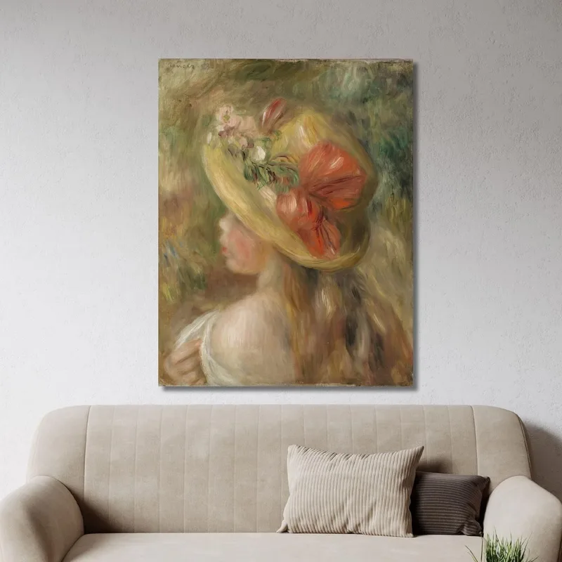 Chica Joven Con Sombrero Pierre-Auguste Renoir