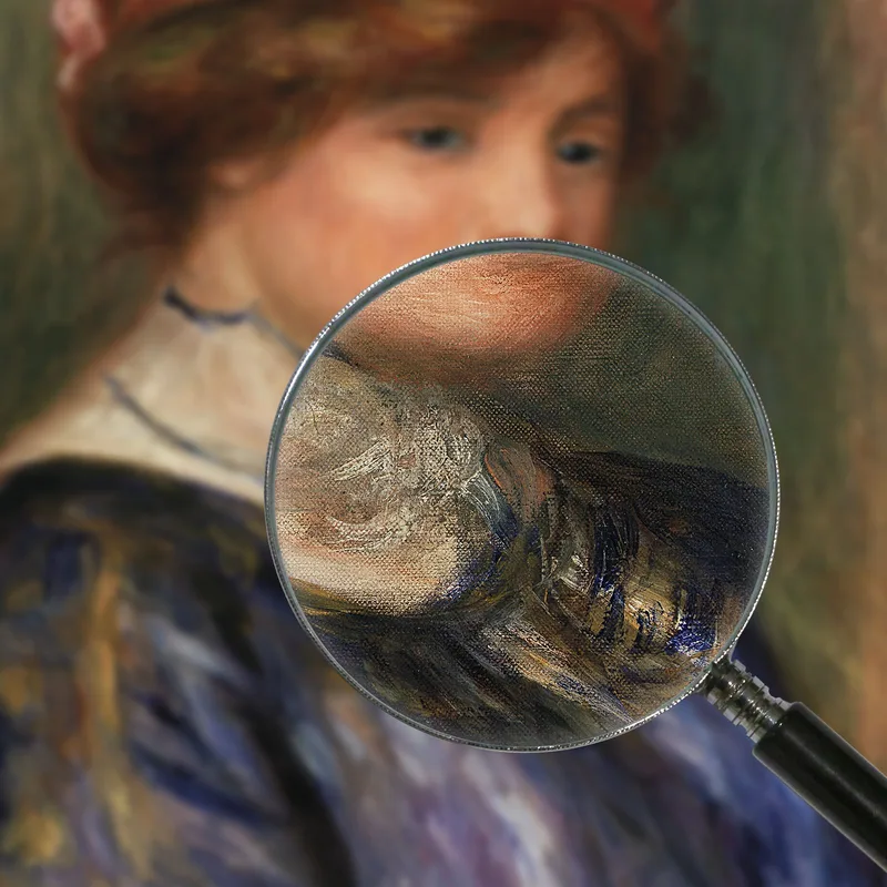 Jeune Femme Au Buste Bleu Pierre-Auguste Renoir