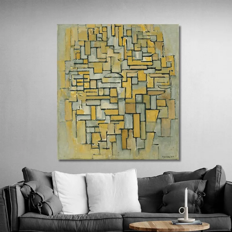 Composición En Cuadro Marrón Y Gris Núm. Piet Mondrian