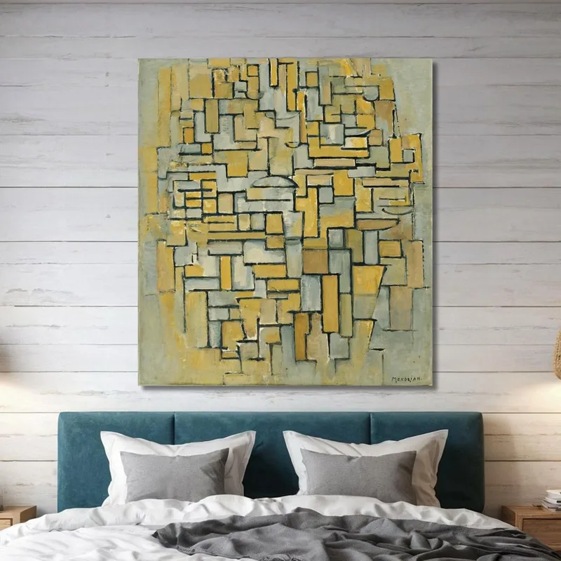 Composición En Cuadro Marrón Y Gris Núm. Piet Mondrian