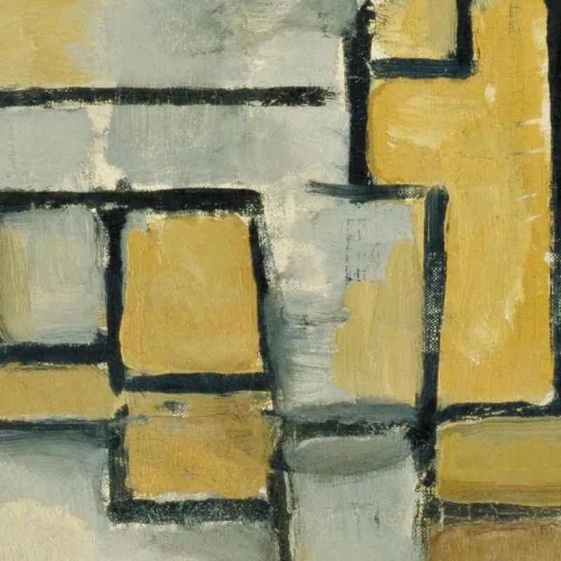 Composición En Cuadro Marrón Y Gris Núm. Piet Mondrian