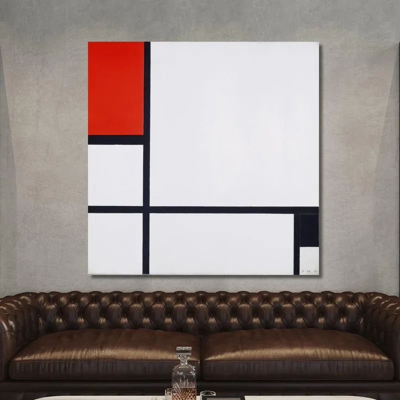 Composizione N. I Con Rosso E Nero Piet Mondrian