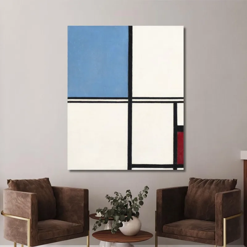 Composición Con Azul Y Rojo. Piet Mondrian