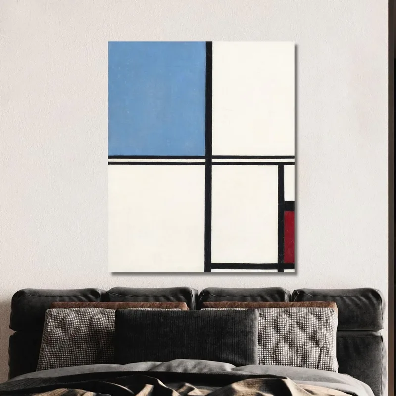 Composición Con Azul Y Rojo. Piet Mondrian