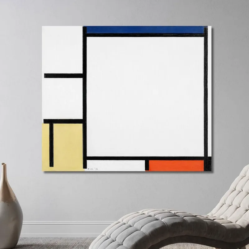 Composición Con Azul Rojo Amarillo Y Negro. Piet Mondrian