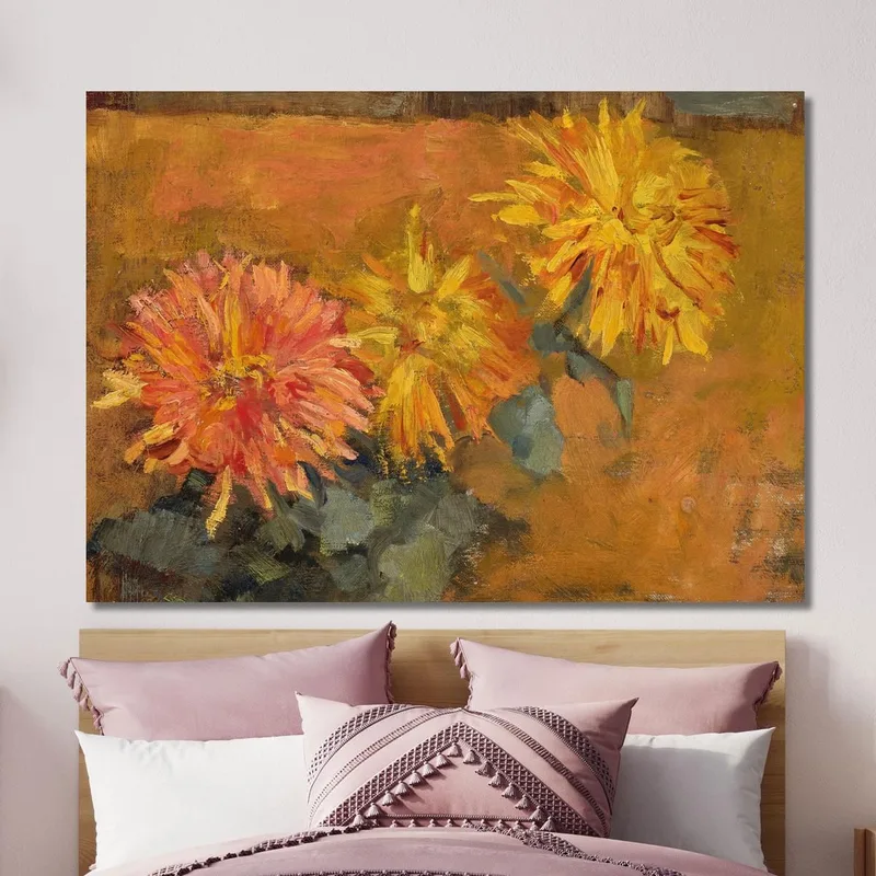 Trois Chrysanthèmes Piet Mondrian