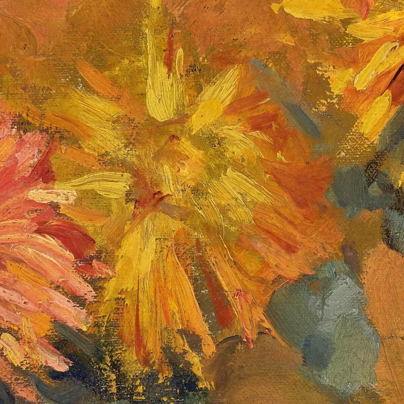 Trois Chrysanthèmes Piet Mondrian