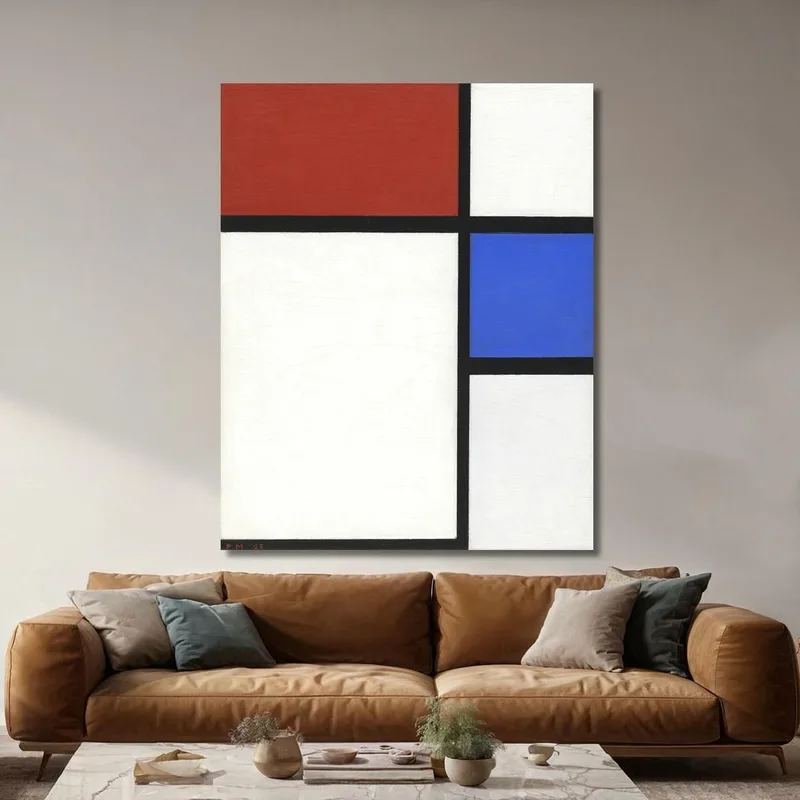 Composición Nº Ii Con Rojo Y Azul Piet Mondrian