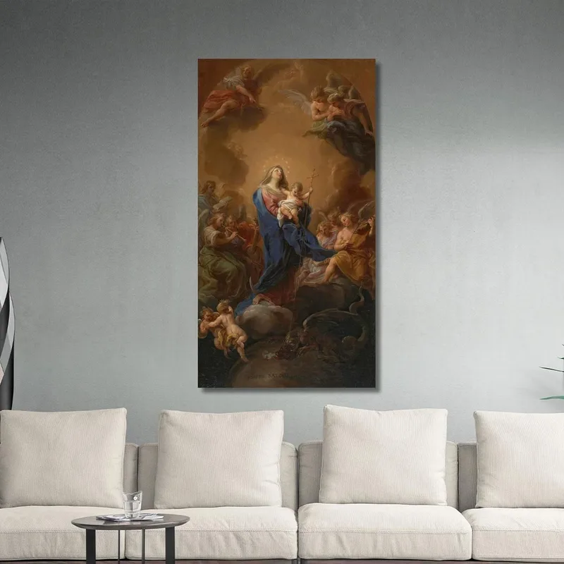 Virgen Y El Niño En La Gloria Pompeo Batoni