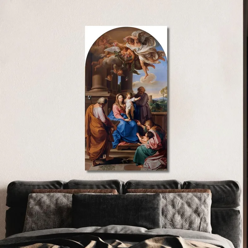 La Virgen Y El Niño Con Los Santos José Zacarías E Isabel Y El Niño San Juan Pompeo Batoni