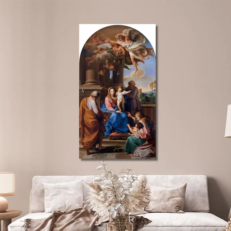 La Virgen Y El Niño Con Los Santos José Zacarías E Isabel Y El Niño San Juan Pompeo Batoni