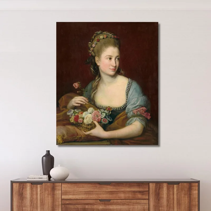 Portrait D'Une Dame En Flore Pompeo Batoni