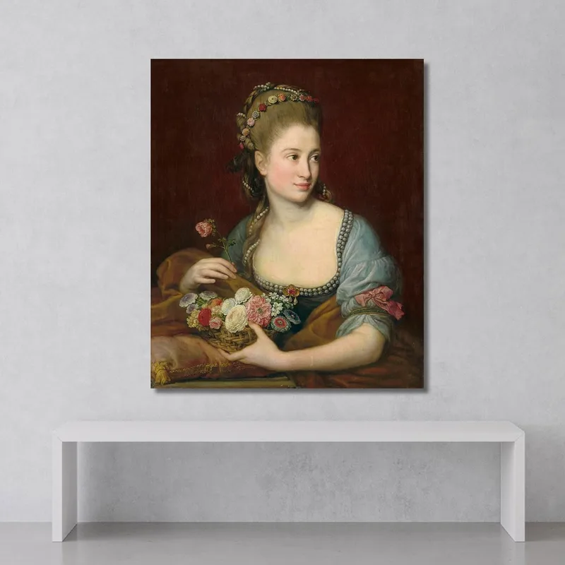 Portrait D'Une Dame En Flore Pompeo Batoni