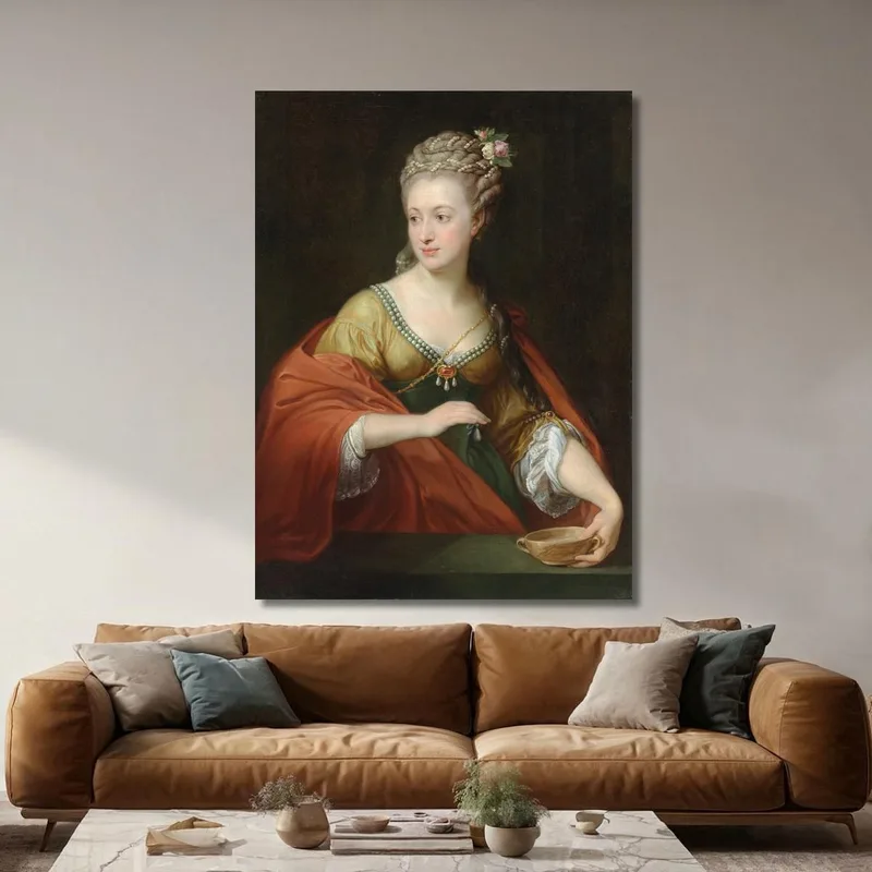 Portrait D'Une Dame Traditionnellement Identifiée Comme Alexandra Evitchevna Demidov Comme Cléopâtre Pompeo Batoni