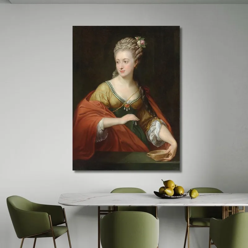 Portrait D'Une Dame Traditionnellement Identifiée Comme Alexandra Evitchevna Demidov Comme Cléopâtre Pompeo Batoni