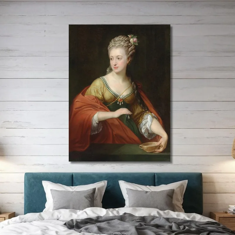 Portrait D'Une Dame Traditionnellement Identifiée Comme Alexandra Evitchevna Demidov Comme Cléopâtre Pompeo Batoni