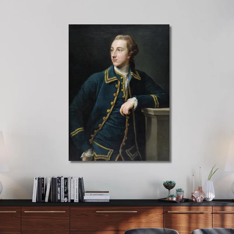 Ritratto Di Un Uomo In Abito Verde Pompeo Batoni quadro stampa su tela