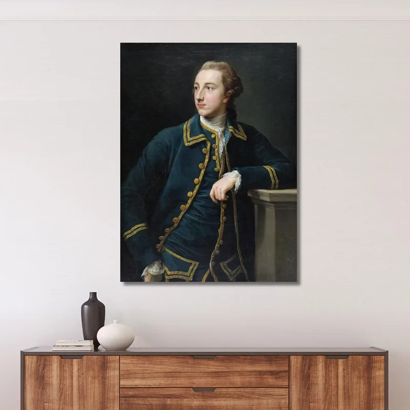 Ritratto Di Un Uomo In Abito Verde Pompeo Batoni quadro stampa su tela