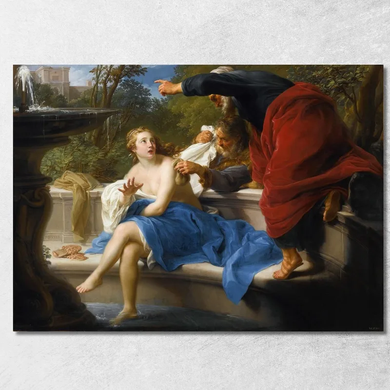 Susanna E I Vecchioni Pompeo Batoni quadro stampa su tela