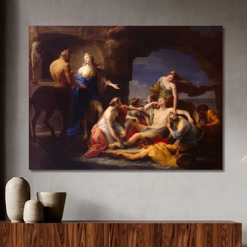 Tetis Toma A Aquiles Del Centauro Quirón Pompeo Batoni