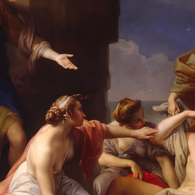 Tetis Toma A Aquiles Del Centauro Quirón Pompeo Batoni
