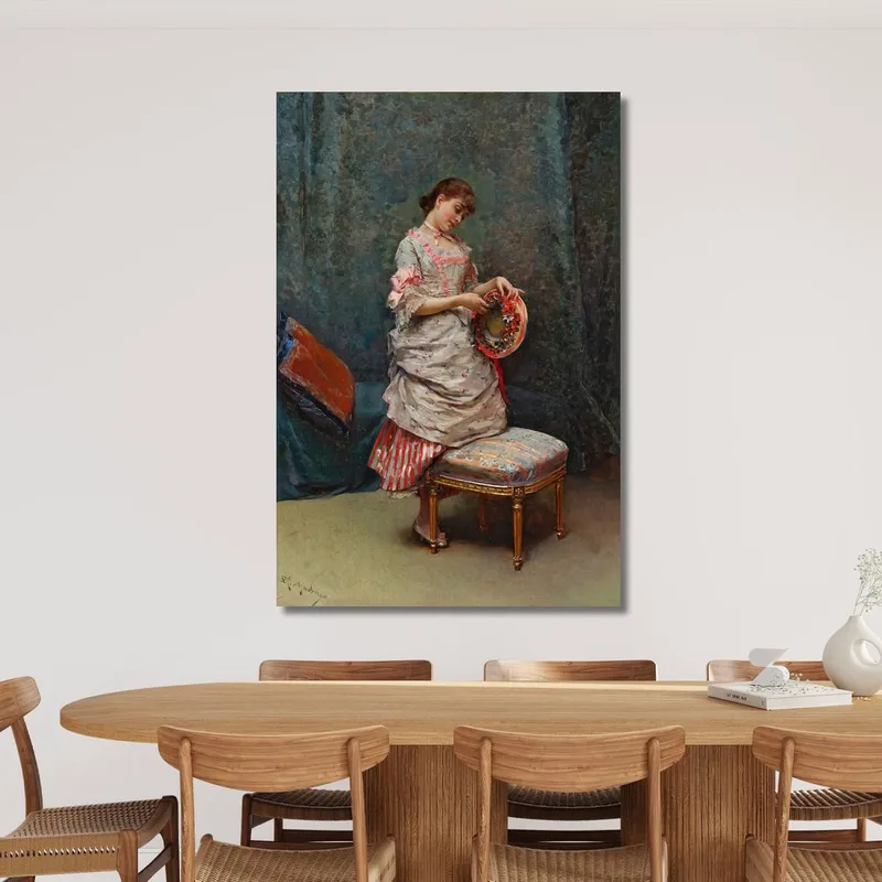 Aline Tenant Un Chapeau Raimundo de Madrazo y Garreta