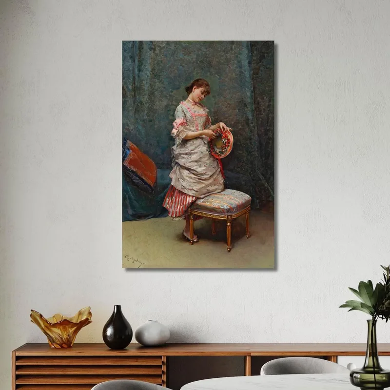 Aline Tenant Un Chapeau Raimundo de Madrazo y Garreta