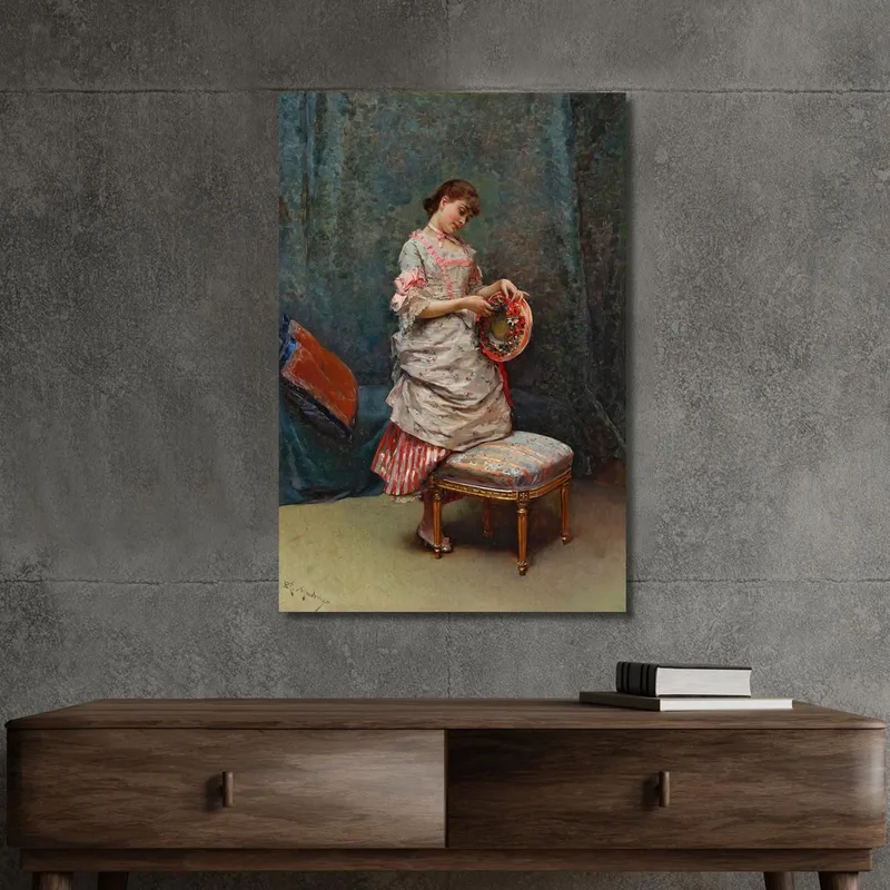 Aline Tenant Un Chapeau Raimundo de Madrazo y Garreta