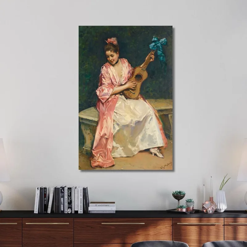 Aline Con Guitarra Raimundo de Madrazo y Garreta