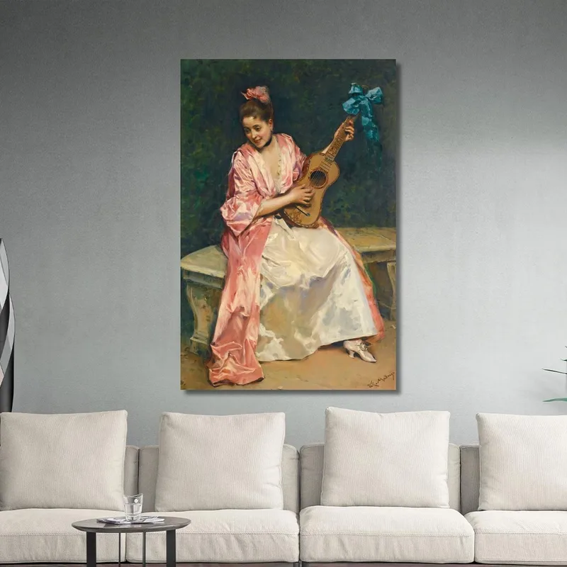 Aline Con Guitarra Raimundo de Madrazo y Garreta