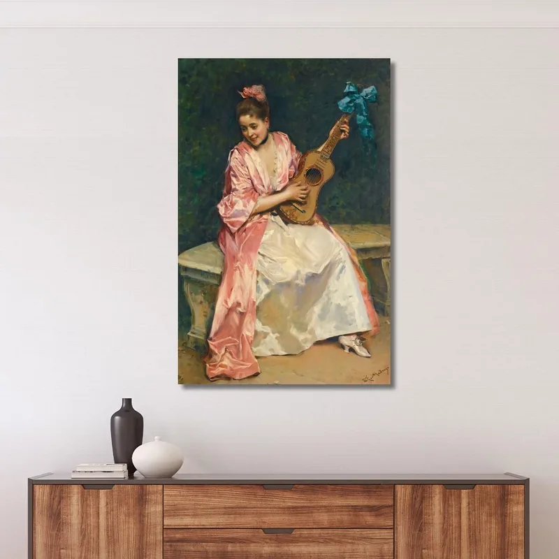 Aline Con Guitarra Raimundo de Madrazo y Garreta