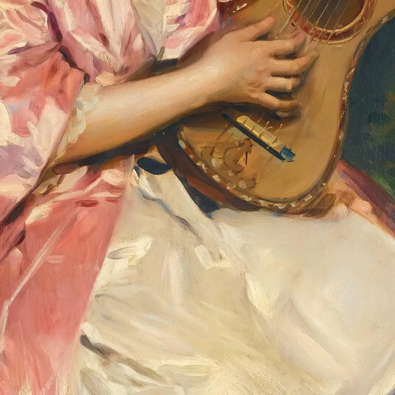 Aline Con Guitarra Raimundo de Madrazo y Garreta