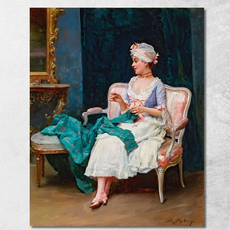 Eine Linie Raimundo de Madrazo y Garreta drucken auf leinwand