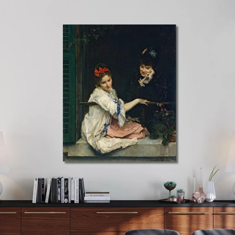 Chicas En Una Ventana Raimundo de Madrazo y Garreta