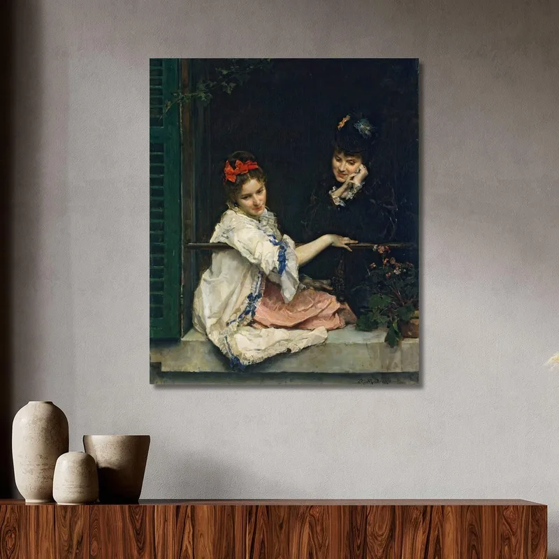 Chicas En Una Ventana Raimundo de Madrazo y Garreta