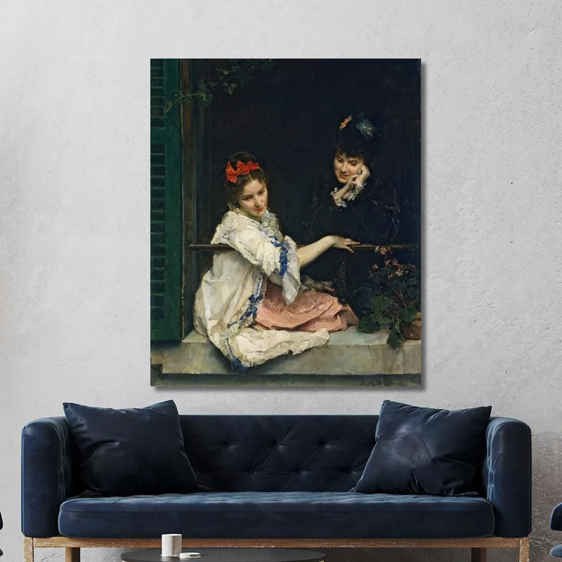 Chicas En Una Ventana Raimundo de Madrazo y Garreta