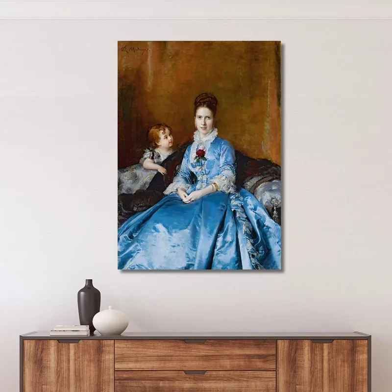 Portrait De Mme Clotilde De Cándamo Et De Son Fils Carlos Raimundo de Madrazo y Garreta