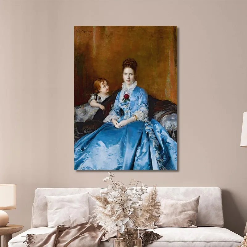 Portrait De Mme Clotilde De Cándamo Et De Son Fils Carlos Raimundo de Madrazo y Garreta