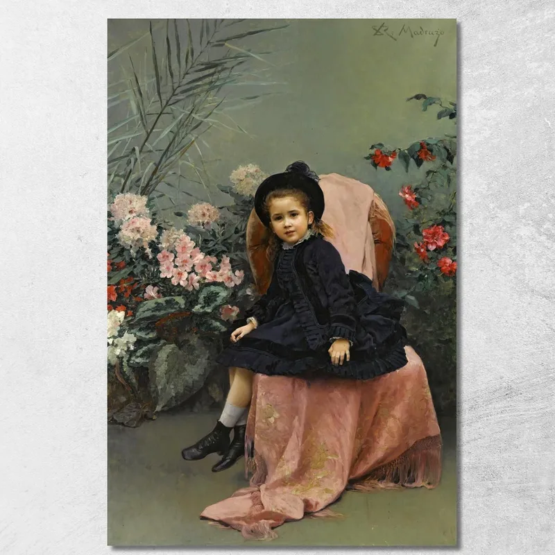 Retrato De Mercedes De Heeren Ritratto Di Mercedes De Heeren Raimundo de Madrazo y Garreta quadro stampa su tela