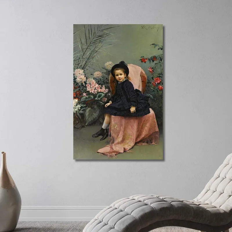 Retrato De Mercedes De Heeren Ritratto Di Mercedes De Heeren Raimundo de Madrazo y Garreta quadro stampa su tela