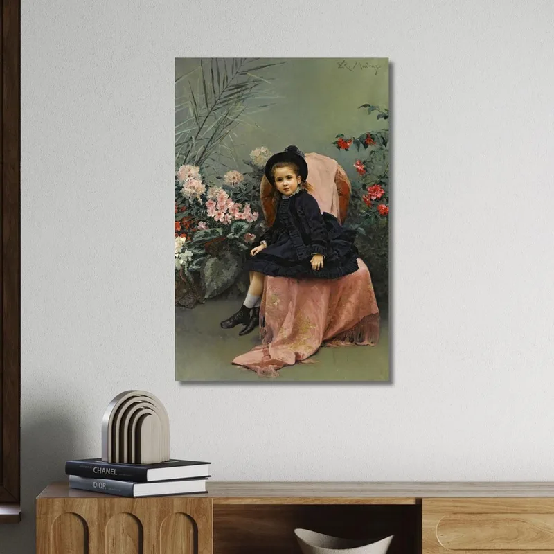 Retrato De Mercedes De Heeren Ritratto Di Mercedes De Heeren Raimundo de Madrazo y Garreta quadro stampa su tela