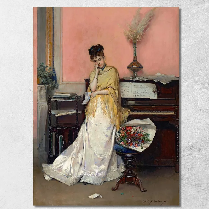 Fantasticheria La Lettera Raimundo de Madrazo y Garreta quadro stampa su tela