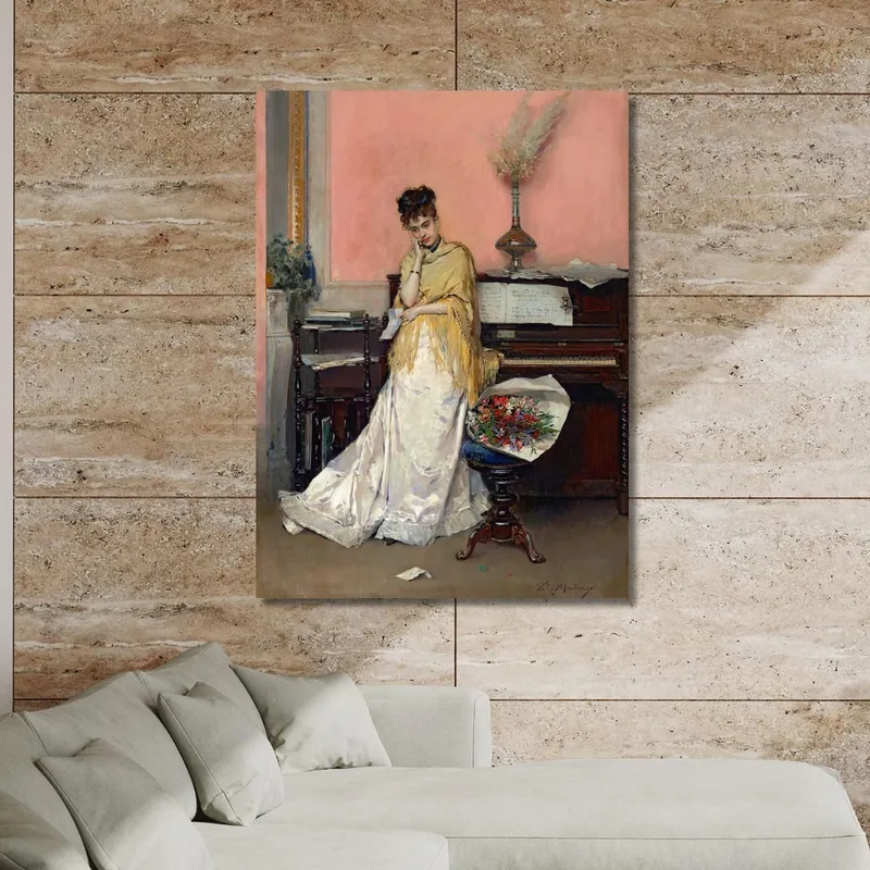 Fantasticheria La Lettera Raimundo de Madrazo y Garreta quadro stampa su tela