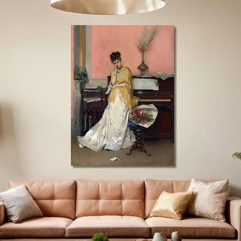 Fantasticheria La Lettera Raimundo de Madrazo y Garreta quadro stampa su tela