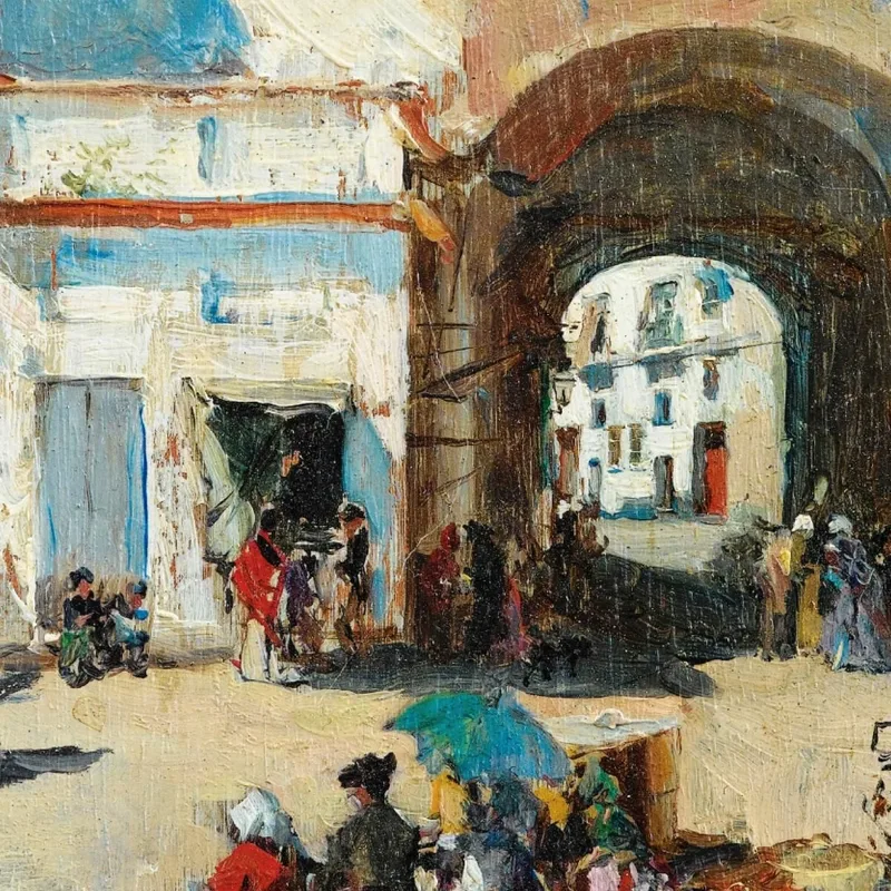 Scena Di Strada Raimundo de Madrazo y Garreta quadro stampa su tela