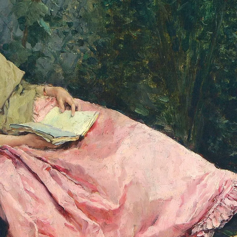 Siesta Raimundo de Madrazo y Garreta quadro stampa su tela