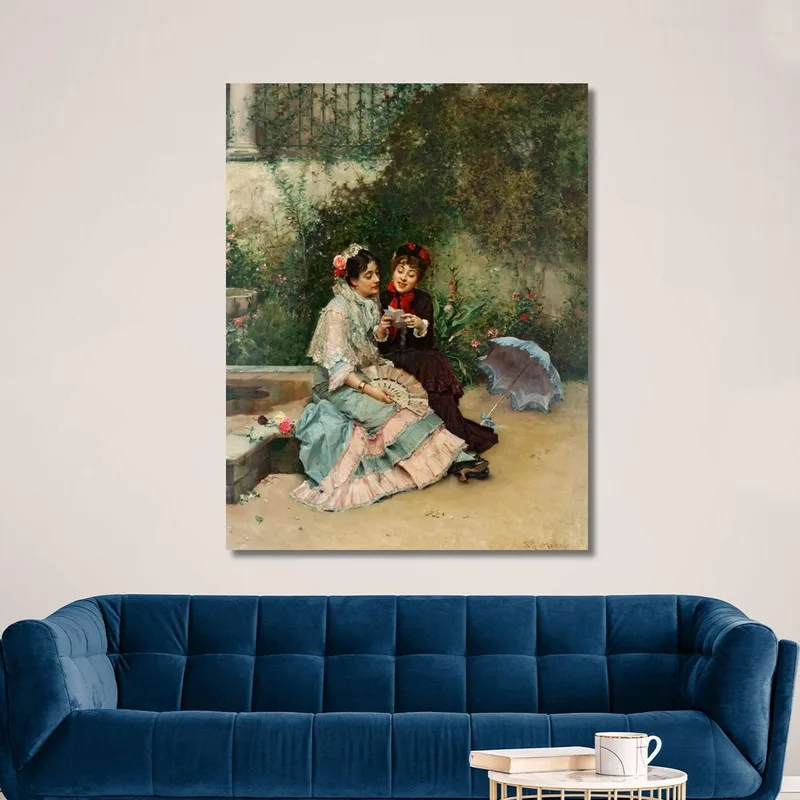 La Lettera Raimundo de Madrazo y Garreta quadro stampa su tela