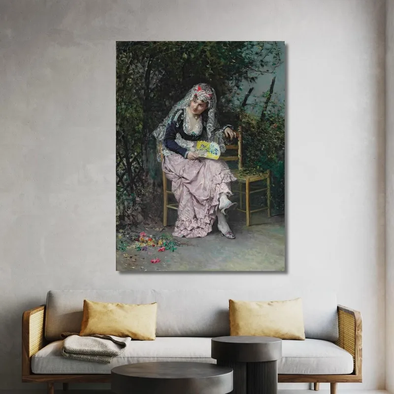 L'Appuntamento Raimundo de Madrazo y Garreta quadro stampa su tela