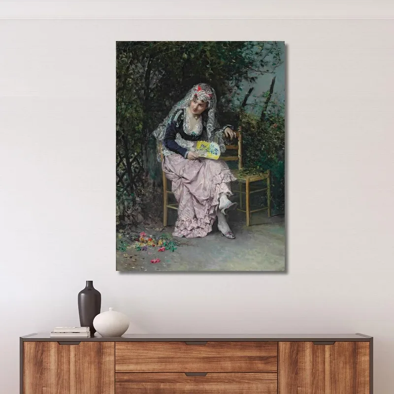 L'Appuntamento Raimundo de Madrazo y Garreta quadro stampa su tela