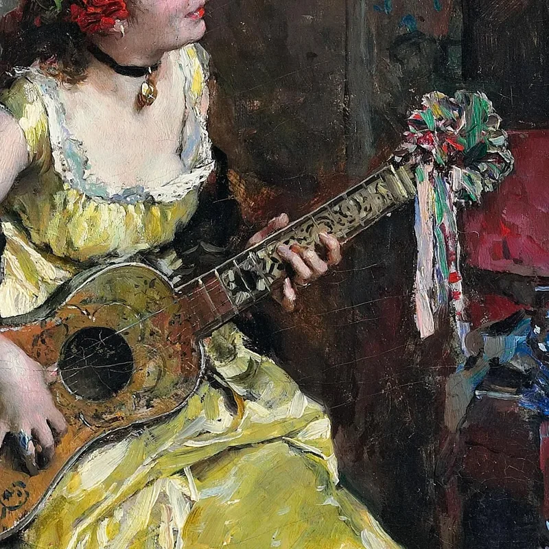 Femme Avec Un Perroquet Raimundo de Madrazo y Garreta